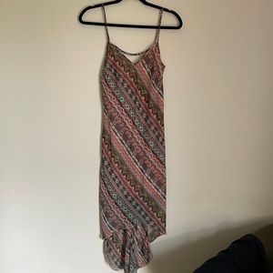 Medium Bailey Blue high low funky pattern dress